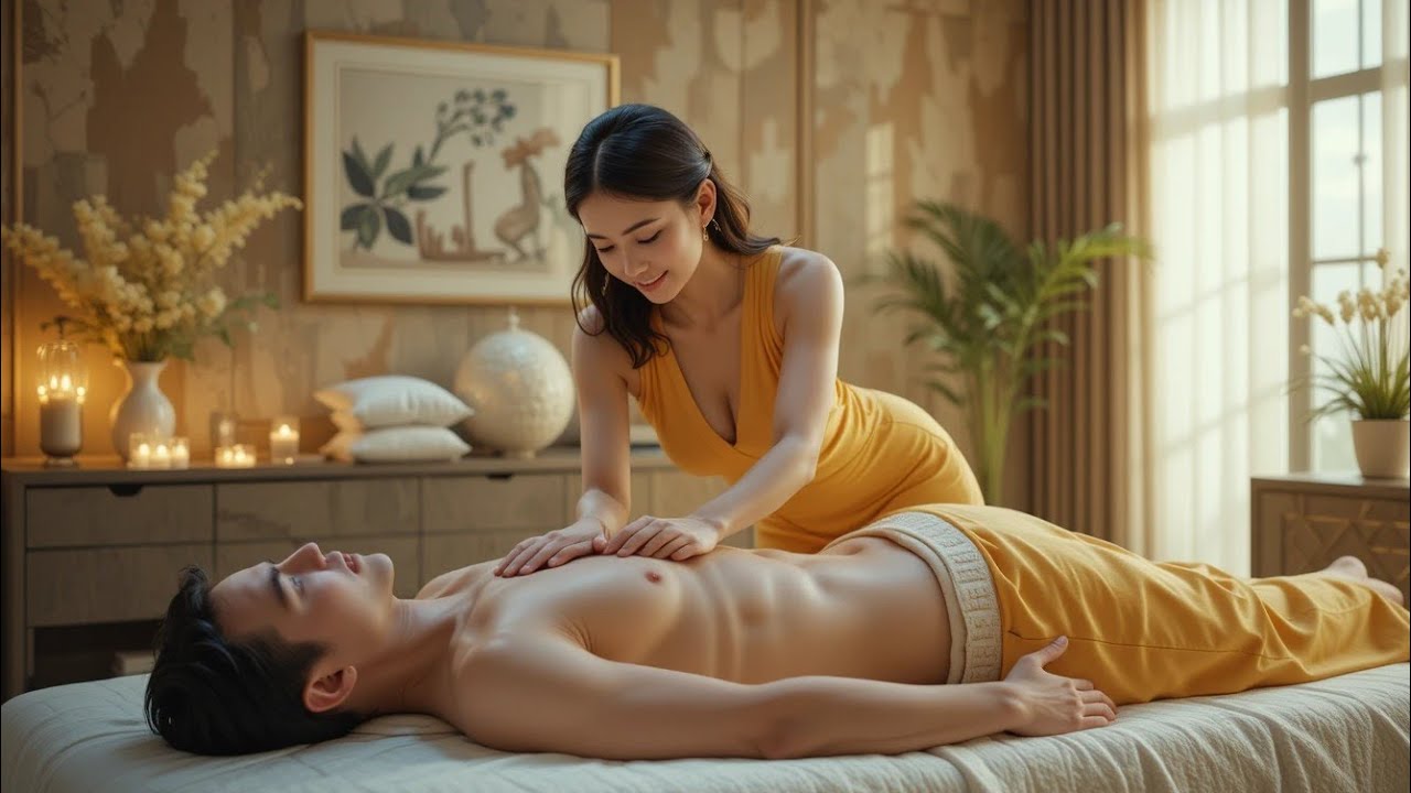 Thai Massage Vienna, VA therapist providing relaxing bodywork therapy in a calming spa environment for stress relief and wellness