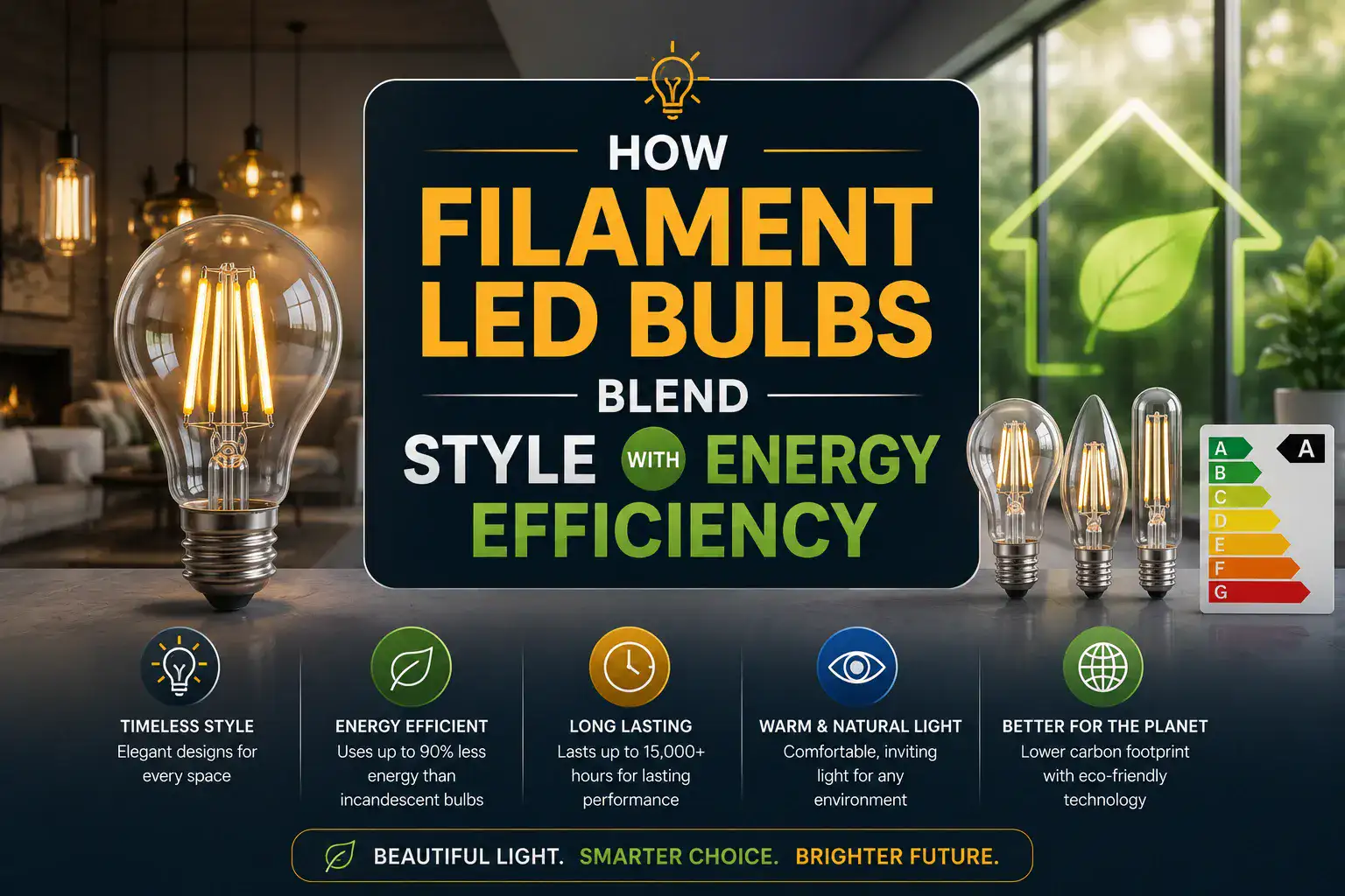 Filament LED Bulbs Blend Style
