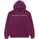 Sp5der Nocturnal Highway Dark Purple Hoodie