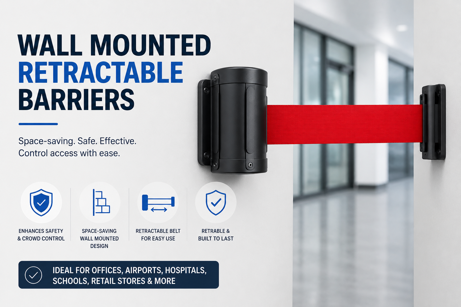 Wall Mounted Retractable Barriers