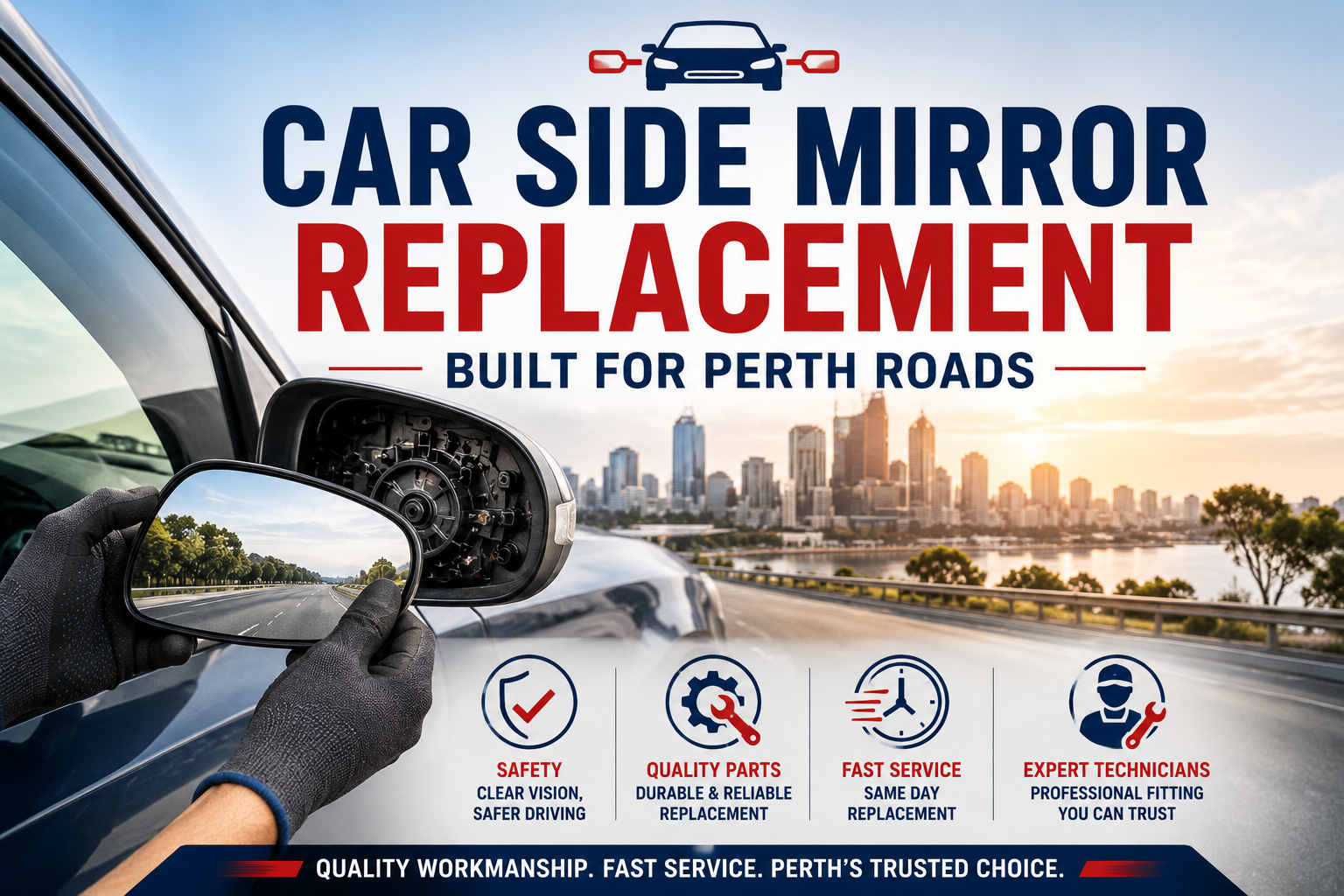 Expert car mirror replacement in Perth with quality parts and precision installation