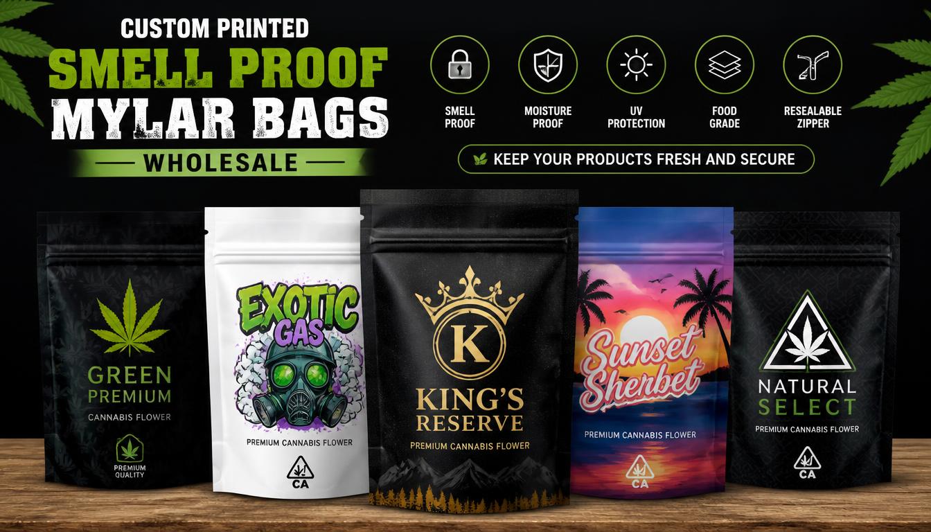 custom smell proof mylar bags